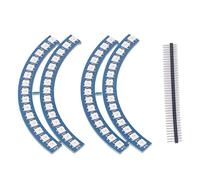 RGB Ring Wall Clock Light, WS2812 60 - LED Circular Lamp Board, 5V High Brightness RGB LED Strip for Microcontroller Projects with Digital Serial Port