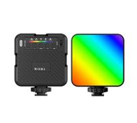 RGB Video Light, 8 Levels Brightness Adjustment Portable Photography Light, 9 FX Scene Effects, LED Camera Light with 3 Cold Shoe Mounts 1/4in Screw Hole for Vlog, Live Streaming