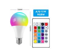 (RGB+W, A70 15WRGB+white light with memory 85-265V) LED colorful light bulb e27 screw-hole plastic-pack aluminum bulb lamp RGB colorful light change remote control with memory atmosphere light bulb