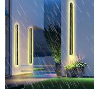 RGB Wall Light Outdoor Garden Lamp Remote Control Dimming Sconce LED Long Strip Aluminium IP65 Waterproof for Outdoor/Indoor Party Gathering