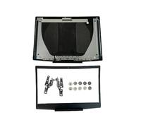 RGBBYTE Blue Logo LCD Back Cover Top Case & Hinges Set & Front Bezel & 10Pcs Screws for Dell G3 15 3590 LCD Rear Lid + Hinges + Bezel + Screws Kit 747KP 0747KP Black