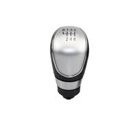 RGBNFDA Car Gear Stick Knob Head Compatible with for Focus MK2 FL 2008 2009 2010 2011 for Focus MK3 2011 2012 2013 5/6 Speed Shifter Lever Handle Gear Stick Head(Silver,6 Speed)