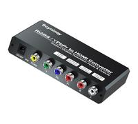 RGBS Component to HDMI Scaler Converter, Scyniney RGBS YPbPr to HDMI Converter with Scaling Function, Compatible with 240P Input for PS1/PS One/PS2/NGC/Wii/DVD/VHS/VCR