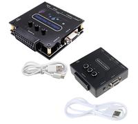 RGBS VGA SCART to YPBPR Component Converter SCART VGA Composite Port for MD/Retro Game Console Ypbpr Converter Component Adapter