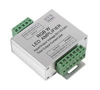 RGBW Amplifier DC12-24V 24A RGBW Signal Amplifier 4 Channel Output Circuit Aluminum Shell LED Strip Controller for Holiday Event Show Exhibition