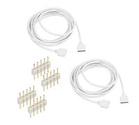 RGBW Cable Supernight 2 Pack 2M 6.56ft Extension Cable Connect Female Plug to SMD 5050 3528 RGBW LED Strip Light with Free 4pcs 5pin Connector
