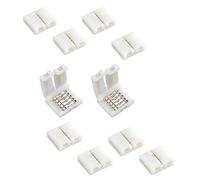 RGBW Clips SUPERNIGHT 10pcs 5 Pin RGBW Led Strip Connector 10mm Wide LED Strip to Strip Connector Gapless Solderless for SMD 5050 RGBW RGBWW LED Strip Ribbon Lights