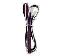 RGBW Connector (10 mm) with 100 cm Cable for 10 mm LED RGB+W Strips; Clip Connector; RGBW Extension