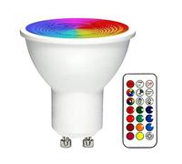 RGBW GU10 LED Color Changing Spot Light 2 Lighting Mode 3W RGB LED Bulb with Remote Control Memory Timer Function for Bar Stage Party