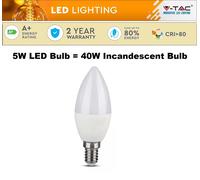 RGBW LED E14 Smart Candle Light Bulb 5W Color Changing Works With Alexa & Google