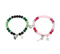 RGEVGER 1 Pair Wicked Friendship Bracelet, Wicked Matching Bracelets, Natural Stone Bracelet Crown Witch hats design, for Girls Women Birthday Friendship Jewellery Valentine Birthday Christmas