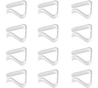 RGEVGER 12 Pcs Tablecloth Clips, Outdoor Table Cloth Clips, Anti-Slip Transparent Tablecloth Clip, Table Cloth Holders Clip for Christmas Home Wedding Party Indoor Outdoor Camping