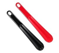 RGEVGER 2 Pcs Shoe Horn, Shoe Horn Long Handled with Comfort Grip and Hanging Holes, Flexible Strong Plastic, Easy to Carry Easy Slip-on Toolor, for Lazy Men Women the Elderly Kids Disabled
