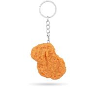 RGEVGER Realistic Chicken Nugget Keyring, Fried Chicken Keyring Keychain, Funny Gifts Chickens Nugget Keyrings, Creative Imitation Food Keychain, for Suitcase, School Bag, Keys and More