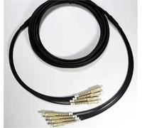 RGFDLJN 4 core OM3 TPU Armored fiber patch cord 1M-50M 4C SC LC FC ST A Multimode 4 fibers optical fibre jumper outdoor 20M 30M40M 5mm(30m 1pc FC-FC)