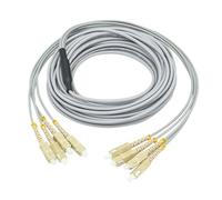 RGFDLJN Fiber patchcord Armored OM2 4 cores 1-50m SC LC FC ST UPC A 4C Multimode 4 fibers optical jumper cable ftth 20M30m(30m 1pc LC-LC OM2)