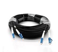 RGFDLJN High-Performance Indoor Drop Fiber Optic Patch Cord LC-LC 10m-500m Singlemode 2 Core G652D Jumper Cable for FTTH(250m black)