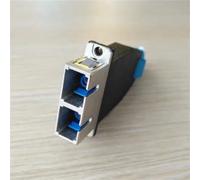 RGFDLJN LC-SC Duplex fiber Adapter SM MM SC-LC DX Fiber Optic coupler Dual connector FM Hybrid Adapter,(LC-SCAPC)