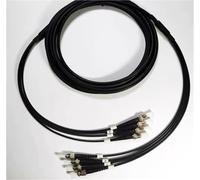RGFDLJN OM4 TPU Armored fiber patchcord 4 core 100m150m200m OM3-300 4C SC LC FC ST A Multimode 4 fibers optical fibre jumper outdoor(120m OM4 SC-SC)