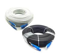 RGFDLJN Outdoor fiber optic patch cord 100-200m single mode SM FTTH patch cord 1/2/4 core(150m 2 cores white,Greenpc-sc)