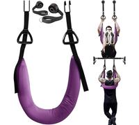 RGHH Hanging Ab Straps with Door Anchor & Pull up bar Hook, Abs Pecs Biceps Core Workout Sling, Full Body Support System for Home Gym (Purple)