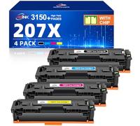 RGiNK 207X 207A Compatible Toner Cartridges 4 Pack With Chip, W2210X W2211X W2212X W2213X, Compatible with HP Colour LaserJet Pro M255dw M255nw M282nw M283fdw M283fdn M283cdw