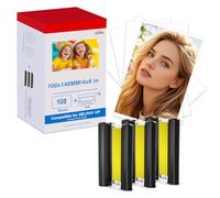 RGiNK Replacement for Canon Selphy CP1500 KP-108IN Ink and Photo Paper Set Compatible with CP Printer CP1500 CP1300 CP1200 CP910,3115B001(AA) 3 Color Ink Cartridges with 108 Sheet Papers-100x148mm