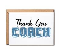 RGLDesigns Thank You Coach Card - Coach Appreciation Card - Blank Inside - Gift For Him Her - Basketball - Football - Baseball - Hockey