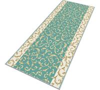 Rglxing Carpet Runner Rug for Hallway Entryway Laundry Room 120X450CM Washable Lounge Area Bedroom Kitchen Non Slip Long Carpets Gold, green Low Pile for Bedside Office Indoor Floor Mats