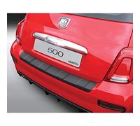 RGM ABS Rear bumper protector compatible with Fiat 500/500C Abarth 4/2016- Black 'Ribbed'