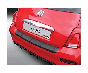 RGM ABS Rear bumper protector compatible with Fiat 500/500C Abarth 4/2016- Black 'Ribbed'