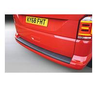 RGM ABS Rear bumper protector compatible with Volkswagen Transporter T6 Caravelle/Multivan 9/2015- with rear hatch Black 'Ribbed'
