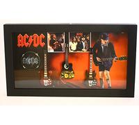 RGM8801 Angus Young Miniature Guitar Collection includes three mounted replica miniature guitars bass drum in a shadowbox frame. A delightful gift for any ACDC fan