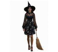 Rgothic DRESSFO Womens Gothic Victorian Star Zipper PU Strap Buckle Grommet A Line Backless Sleeveless Tank Dress(Black/L)