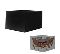 RGRE Square Garden Furniture Covers Waterproof 115x115x70cm, Garden Table Cover Heavy Duty, Patio Table & Chair Set Cover, Dustproof, Rip Proof Outdoor Furniture Cover, Black