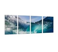RGsixiot Canvas Wall Art Ocean Wave Coast Seascape Photography Set