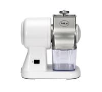 RGV Sturdy Junior Electric Cheese Grater, Stainless Steel Roller, Aluminium Hopper, Removable Container with Lid for Freshness, 150W