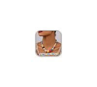 rgwtgkyh Colorful Chunky Beaded Choker Necklace for Women Statement Dopamine Multicolor Rainbow Beaded Necklace Boho Summer Beach Vacation Jewelry, L, Resin, No Gemstone