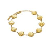 rgwtgkyh Gold Non Tarnish Shell Bracelets for Women Boho Adjustable Starfish Link Chain Bracelet Summer Beach Fashion Jewelry Gift, L, Stainless Steel, no gemstone