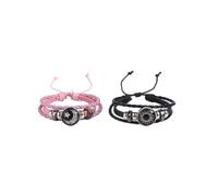 rgwtgkyh Sun and Moon Touch Bracelets for Couples Leather Couples Bracelets for Friendship Relationship Promise Best Friends Bff Adjustable Couples Matching Jewelry Gifts, L, Stone, no gemstone