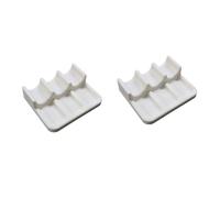 RGYBAO 2Pcs 3D Printed Brush Holders with Built in Paint Tray Portable Art Brush Stand For Artists Students Teachers