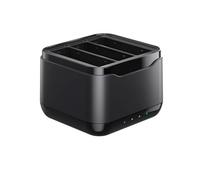 RGYBAO 3 Slot Charging Dock Station Base for 360 Professional 2 Sports Camera Batteries with USB Type C Charging Cable Black