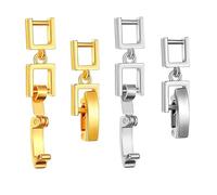 RGYBAO 4-Pack Copper Clasp Extenders for Necklace Adjustable Secure Chain Connectors Jewelry Making Gold Silver Clasp Extender