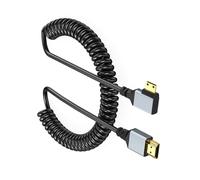 RGYBAO 4K Video Extension Coiled Cable 90 Degree Angled Option Option 4K60Hz Spring Cord for Tablets Laptops and More 50-200CM