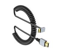 RGYBAO 4K Video Extension Coiled Cable 90 Degree Angled Option Option 4K60Hz Spring Cord for Tablets Laptops and More 50-200CM