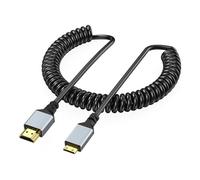 RGYBAO 4K Video Extension Coiled Cable 90 Degree Angled Option Option 4K60Hz Spring Cord for Tablets Laptops and More 50-200CM