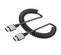 RGYBAO 50-200cm Adjustable HDTV Port 4K Coiled Cable Male to Male Adapter Cord for TVs and Display Monitors 2.0 Version