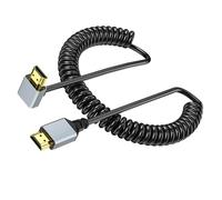 RGYBAO 50-200cm Adjustable HDTV Port 4K Coiled Cable Male to Male Adapter Cord for TVs and Display Monitors 2.0 Version