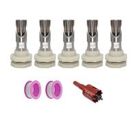 RGYBAO 5Pcs Automatic Pigs Nipple Waterer Set Sturdy Stainless Steel Drinker Feeder for Pigs and Goats with Connectors