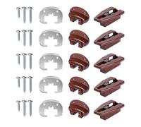 RGYBAO 5pcs Enduring Drawer Slides with Metal Backing & Screws Drawer Track Guides and Glides for NightStand Drawer Systems